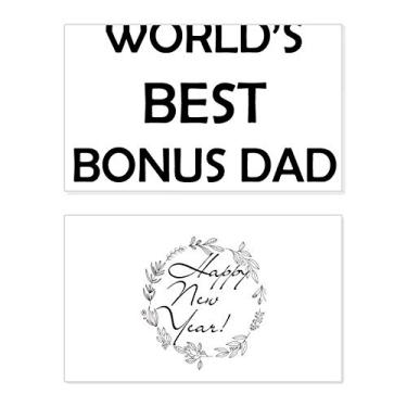 Imagem de Bônus Dad Father's Festival citação Ano Novo Cartão de felicitações Mensagem Presente