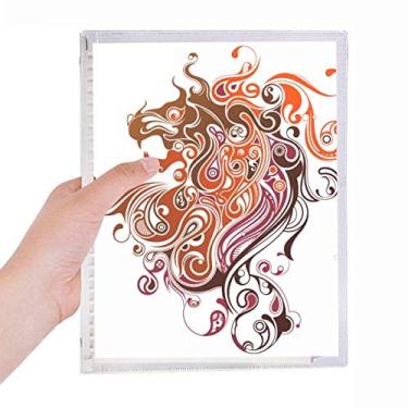 Imagem de Caderno colorido com desenho de dragão animal, folha solta, recarregável, diário de papelaria
