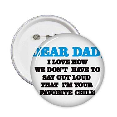 Imagem de Dear Dad Letras Festival Alfinetes Emblema Botão Decoração 5 peças