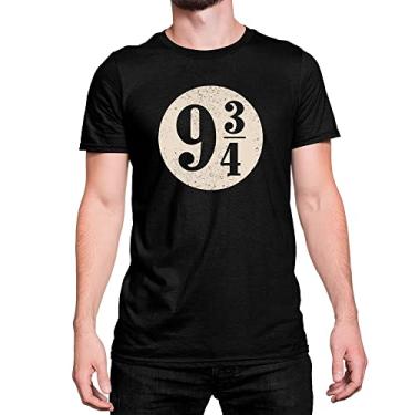 Imagem de Camiseta T-Shirt Filme Plataforma 9 3 4 Harry Potter Algodão Cor:Preto;Tamanho:GG
