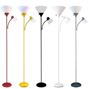 Imagem de Luminária Chão 1,80m Articulada Dupla Duas Lâmpadas Pedestal Coluna Gimpo PF2-04 PAI Cor: Vermelho