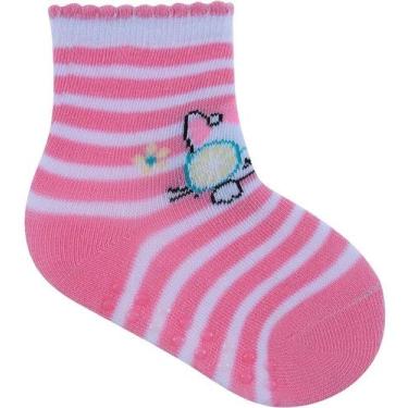 Imagem de Kit Meia Estampada C/3 Pares Feminina 16-20 Pimpolho Tamanho:16-20;Cor:Rosa-claro