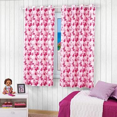 Imagem de Cortina Pratika Infantil 2,60m x 1.70m Bella Janela - Colorê Borboletas