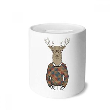 Imagem de DIYthinker Caixa colorida para dinheiro com efeito artístico, caixa de cerâmica para presente de cofrinho