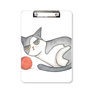 Imagem de Miaoji Pintura Aquarela Fantoche Gato Prancheta Pasta Bloco de Escrita Placa de Base A4