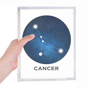 Imagem de Caderno de letreiro do signo do zodíaco da Constelação de câncer com folhas soltas
