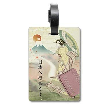 Imagem de Mount Japanese Ukiyo-e Japan Mala de Bagagem Etiqueta de Bagagem Etiqueta de Scutcheon