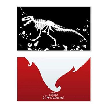 Imagem de Dinosaur Bone Bones Medium Holiday Holiday Merry Christmas Cartões de parabéns Mensagem de Natal