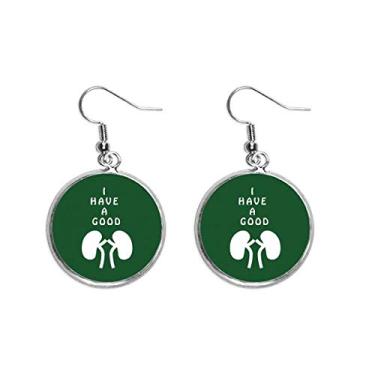 Imagem de Good Kidney Body Lucky Ear Dangle Silver Drop Brinco Joalheria Mulher