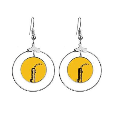 Imagem de Paz folha de oliva galho anti-guerra brincos pendentes argola joia círculo gota