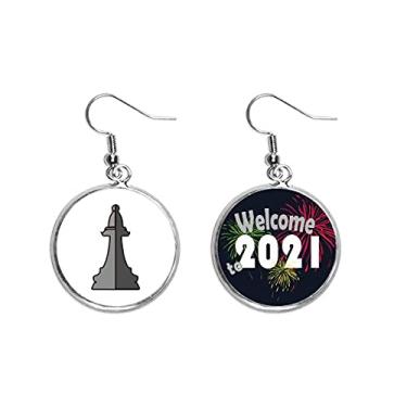 Imagem de Tabuleiro de quadriculado, bispo, palavra, xadrez, orelha, pingentes, joias, 2021 Blessing