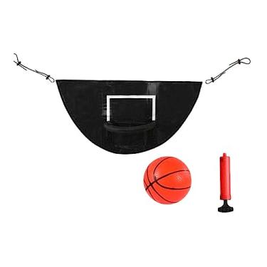 Imagem de Fancyes Cesta de de trampolim, cesta de infantil para trampolim com bomba e 1 minibola, resistente para bebês e crianças, adequado para vara, 45cmx35cm