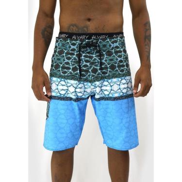 Imagem de Bermuda Água Alkary Faixas Azul-Masculino