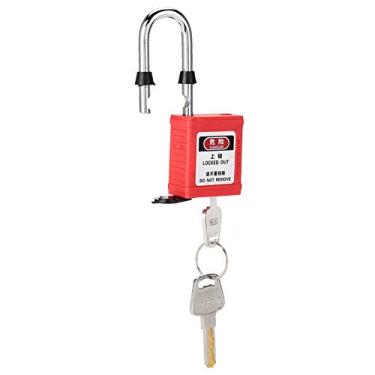 Imagem de Trava de Segurança de Feixe de Aço, Cadeado de Nylon PA à Prova de Poeira, Com Núcleo de Bloqueio de 6 Concha, Padrão Antiderrapante,