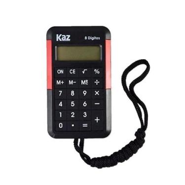 Imagem de Calculadora Bolso Kaz 08 Dígitos 10X6cm C/ Cordão Kz5004