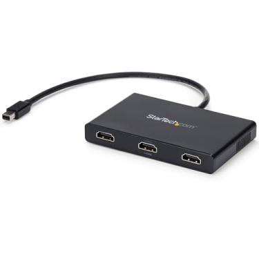 Imagem de StarTech. com Adaptador Multi Monitor de 3 Portas - Mini DisplayPort para HDMI MST Hub - Triplo 1080p/Dual 4K 30Hz - Divisor de vídeo para modo de desktop estendido somente no Windows - mDP 1,2 a 3x HDMI (MSTMDP123HD)
