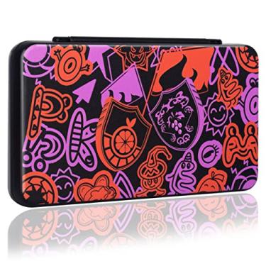 Imagem de Caixa de cartão de jogo para Nintendo Switch, organizador de jogos Switch, 2 tampas de chave de joystick, 24 micro slots de cartão SD, revestimento de borracha macia para proteção total, portátil e leve, fechamento de adsorção. (Púrpura+Laranja)