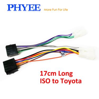 Imagem de Rádio do carro ISO para Toyota Cablagem Adaptador  17cm Plug Cabo Conector  Acessórios Universais
