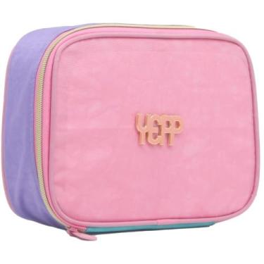 Imagem de Estojo Escolar Box Quadrado Nylon Yepp MF8146-EST (Rosa)