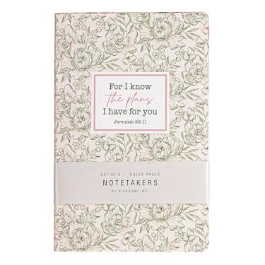 Imagem de Dicksons Caderno de Oração Forrado para Estudo da Bíblia 14 x 21 cm Brochura For I Know The Plans Collection - Conjunto de 3