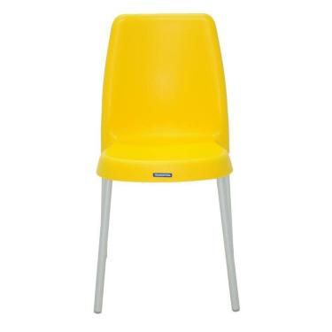 Imagem de Cadeira Tramontina Vanda Summa Em Polipropileno Amarelo Com Pernas De Aluminio