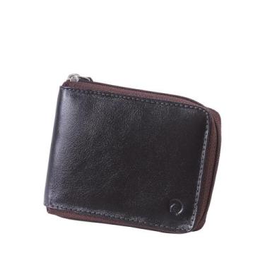 Imagem de Carteira Masculina Couro Legítimo Couro50 Cnh Rg Zíper 115