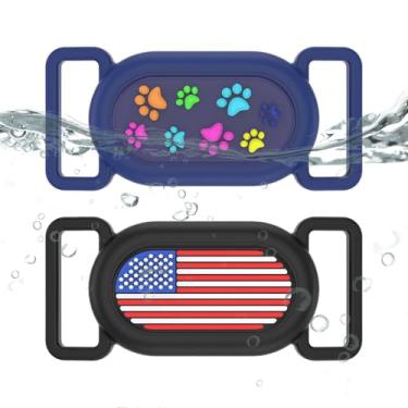 Imagem de FGERWZ Pacote com 2 para coleira de cachorro Samsung Galaxy SmartTag2, à prova d'água, antiperda de silicone, rastreador GPS, capa oculta Galaxy SmartTag 2 para coleira de cachorro/gato, sapato