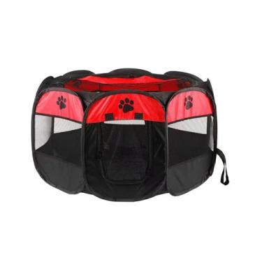 Imagem de Cercado Pet Dobrável Cercadinho Cães Gatos 73 x 43cm Red - ATMX