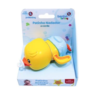 Imagem de Brinquedo De Bebe Patinho Nadador A Corda Polibrinq - BB3008