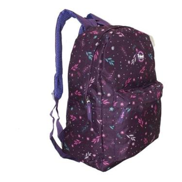 Imagem de Mochila Florida Feminina Rabisk Costas Preta Cores Floral, Flores
