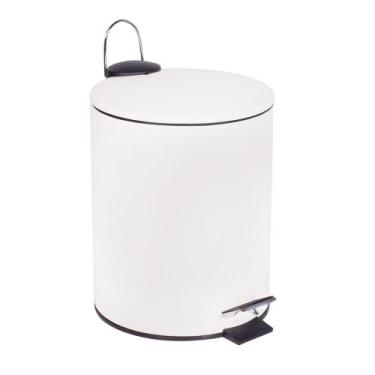 Imagem de Lixeira Modern Branca 5 Litros em Aço com Pedal 8341 MOR