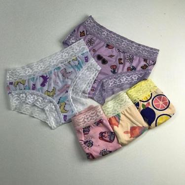 Imagem de Kit 5 Calcinha Tanga Infantil Confortável Menina Criança - Empório da 