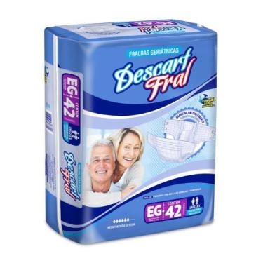 Imagem de Fralda Geriátrica Descart Fral Mega Tamanho EG com 42 unidades