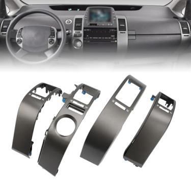 Imagem de JDMON 4 peças painel central frontal painel painel de saída A/C substituição para Toyota Prius 1.5L 2004-2009 substitui 55475-47020 55670-47060 55680-47020 55474-47020 painel de ar condicionado capa