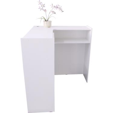 Imagem de Balcão em L Caixa Atendimento Recepção Branco Cód.200