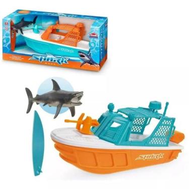 Imagem de Barco de Brinquedo Shark Wave Flutua de Verdade c/Acessórios - Usual B