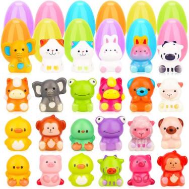 Imagem de Enchimentos de ovos de Páscoa Gralima Animal Squishy Toys, pacote com 