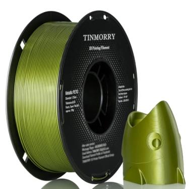 Imagem de Filamento PETG metálico 1,75 mm, filamento de impressão 3D TINMORRY PETG, compatível com impressora 3D Bambu Lab FDM, 1 kg, verde metálico