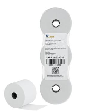 Imagem de Upgrade Office Supply UPG3003B - Rolos para máquina de adicionar e calculadora, 6,5 cm x 3,5 m, papel adesivo, pacote com 3, feito nos EUA