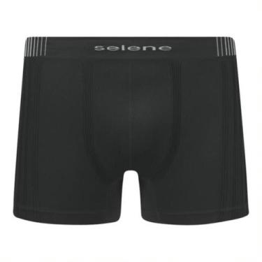 Imagem de Cueca Selene Boxer Microfibra Sem Costura 11070.003, Preto, M