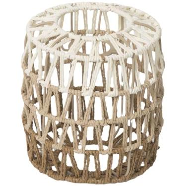 Imagem de Bluewhtale Abajur De Vime Simulado, Pequeno, Estilo Boho, Com Corda Papel Trançado, Para Luminárias Pendentes, Arandelas Parede, Lustre, Sala Estar, Jantar, Quarto, Decoração Casa