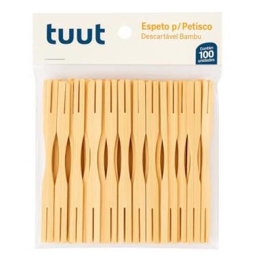 Imagem de Espetos Madeira 100 Un Petiscos Churrasco Jantar Econômico Bambu - Tuu