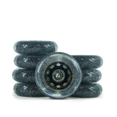 Imagem de 8 Rodas Para Patins Sakurai 80mm 83a Cinza + Abec9 - Munchi