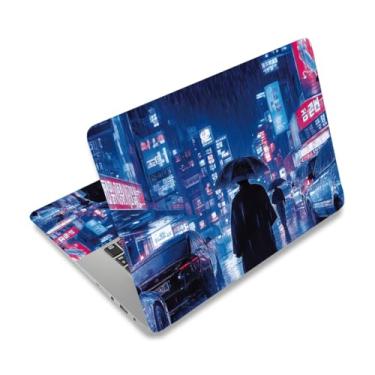 Imagem de PLIGREAT Adesivos para laptop para laptop 30.5 cm 33.0 cm 33.8 cm 35.6 cm 38.1 cm 38.1 cm Laptop Neon City Pattern Universal Removível À Prova D'Água Adesivo Protetor de Adesivo de Arte para Netbook