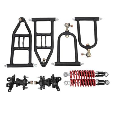Imagem de Fabater Kit completo de braço oscilante para suspensão dianteira, kit de eixo de articulação de direção superior e inferior para quadriciclo, kart, buggy, peças faça você mesmo
