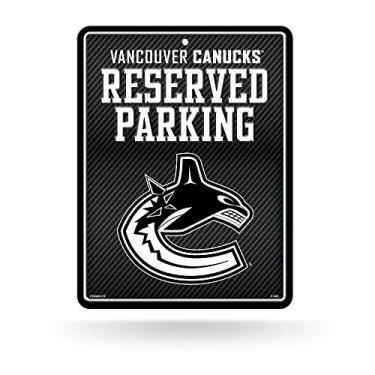 Imagem de Rico Industries Placa de estacionamento de metal NHL Edmonton Oilers 21,5 cm x 28 cm Placa de estacionamento de fibra de carbono – ótima para cavernas masculinas, quarto, escritório, decoração de casa
