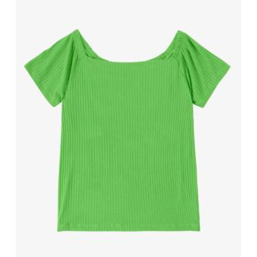 Imagem de Blusa Feminina Canelada Infinita Cor Verde, M, Verde