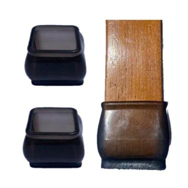 Imagem de Kit 8 Ponteira Feltro Quadrado Pé Cadeira Mesa Moveis - Geoprotector