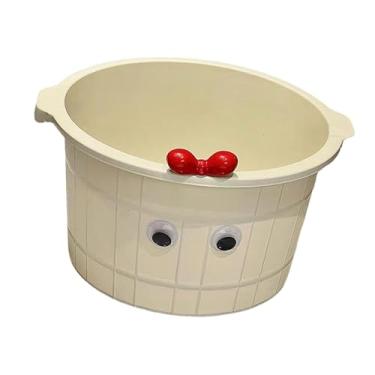 Imagem de oshhni Bacia de massagem para banho de pés, banheira resistente e versátil para imersão de pés, balde para lavar pés para imersão em hotéis, unhas dos pés e, Branco