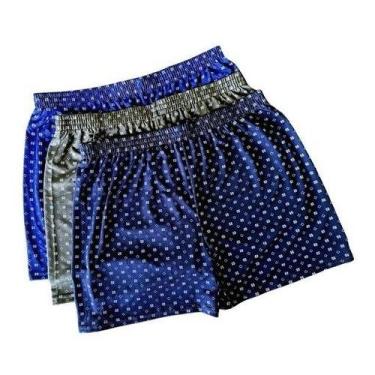 Imagem de Samba Canção Short de Dormir, Pijama Masculino Kit com 3 Unidades. - B
